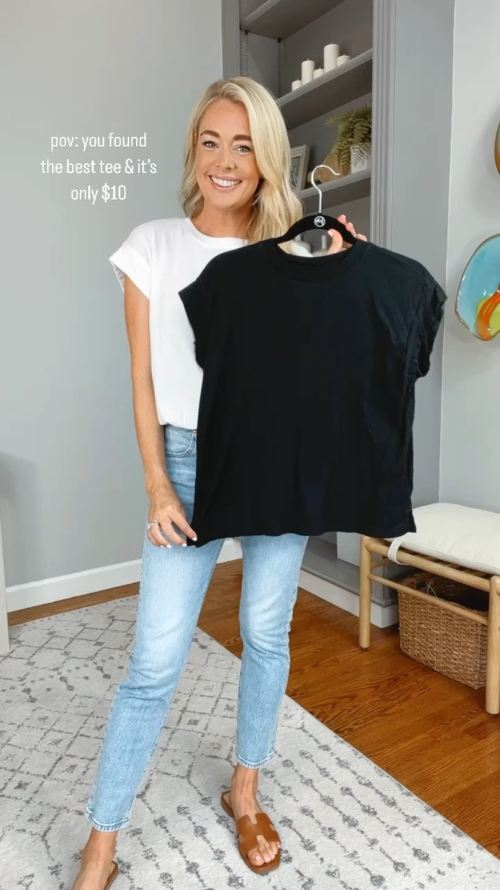 This tee is my favorite tee! It’s fits true to size, comes in multiple colors & is perfect for wearing on its own or layering under jackets & sweaters

Casual tee, summer outfit, fall outfit, jeans, sandals 

#LTKsalealert #LTKFind #LTKSeasonal