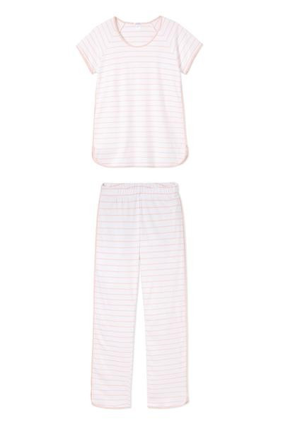 Pima Short-Long Set in Peach | LAKE Pajamas