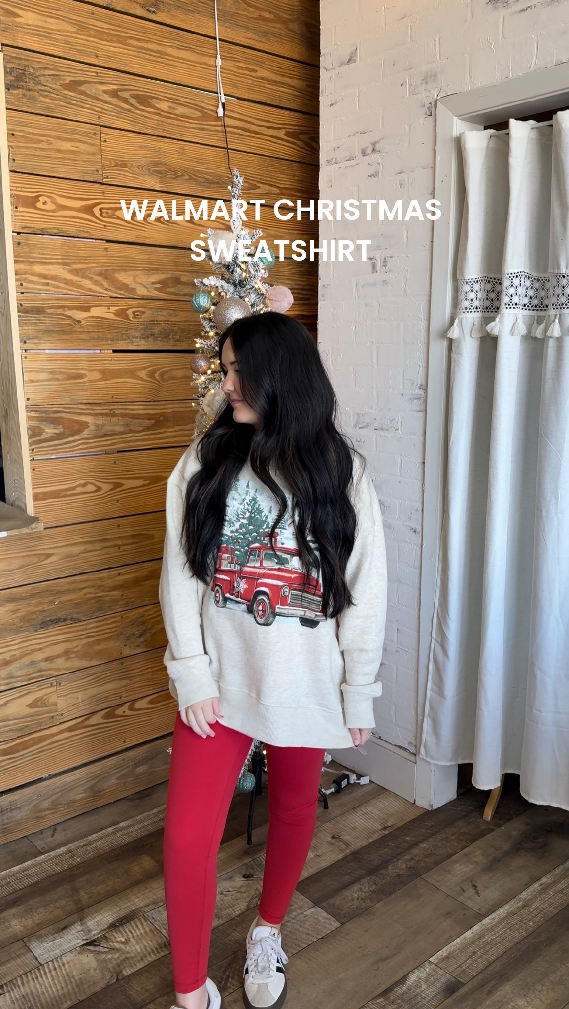This Walmart sweatshirt is so cute and comfy! 🎄🎁 my ootd is linked in my LTK✨

#LTKHoliday #LTKmomlife #LTKActive