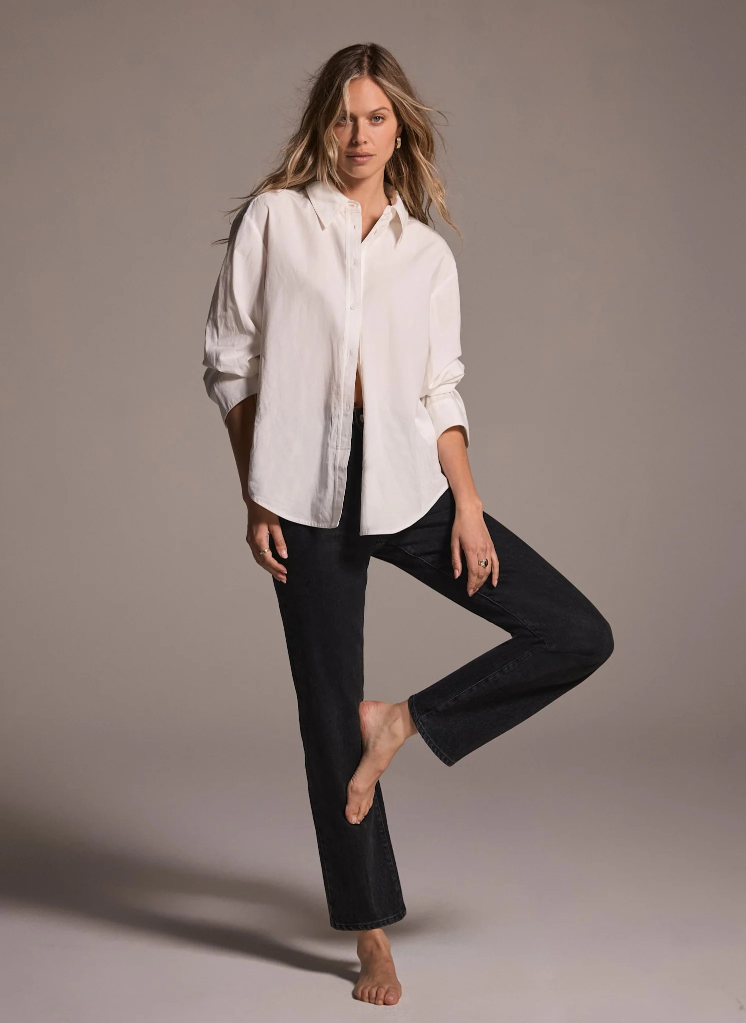 Washed Black Straight Leg Jeans | Mint Velvet