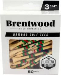 Brentwood Golf Supply 3.25" Limited Edition Holiday Print Bamboo Golf Tees - 50 Pack | Golf Galaxy