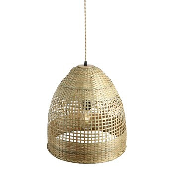 Flynama  1-Light Single Woven Bell Natural Pendant Light | Lowe's