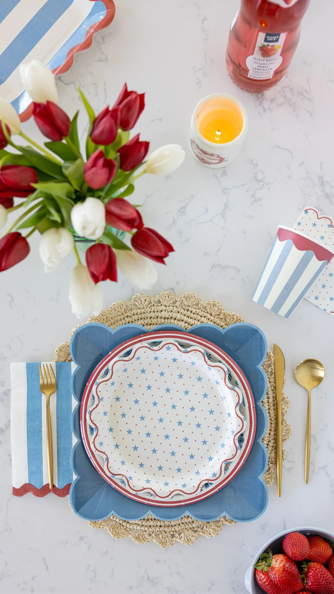 Hamptons Petite Stars 9" Paper Plate | My Mind's Eye