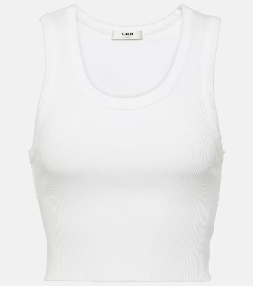 Agolde Ribbed-knit crop top | Mytheresa (US/CA)