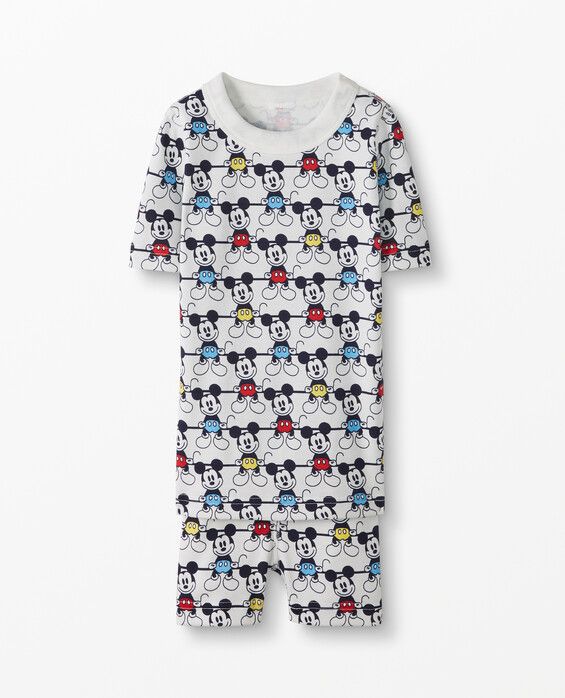 Mickey Mouse Print Short John Pajamas | Hanna Andersson