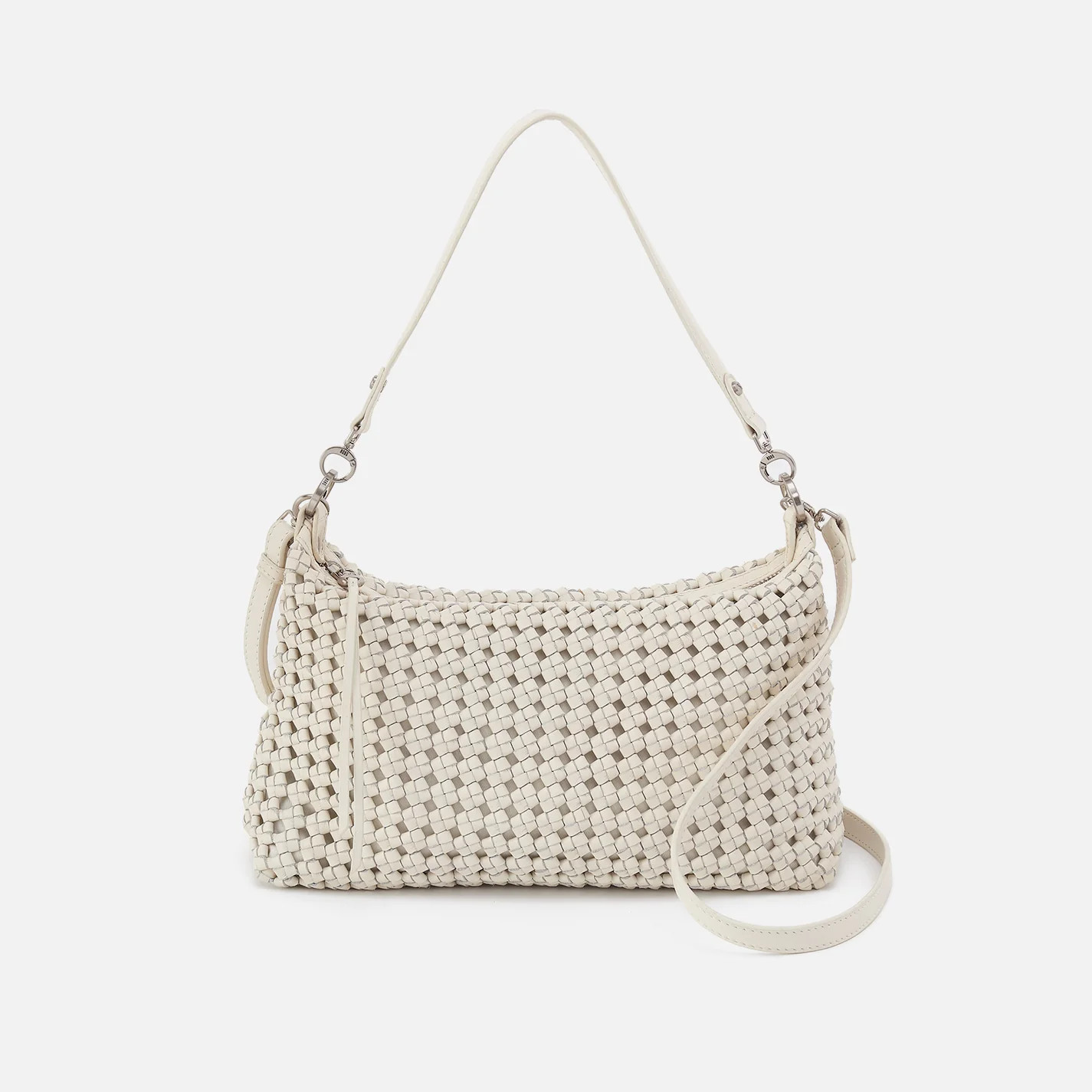 Avon Shoulder Bag in Woven Leather - Whitecap | HOBO Bags