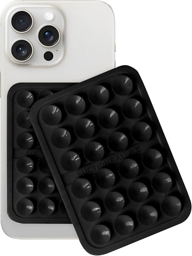 2-Pack Sticky Silicone Suction Phone Grip with 24 Suction Cups for Suction Phone Mount Ideal for ... | Amazon (US)