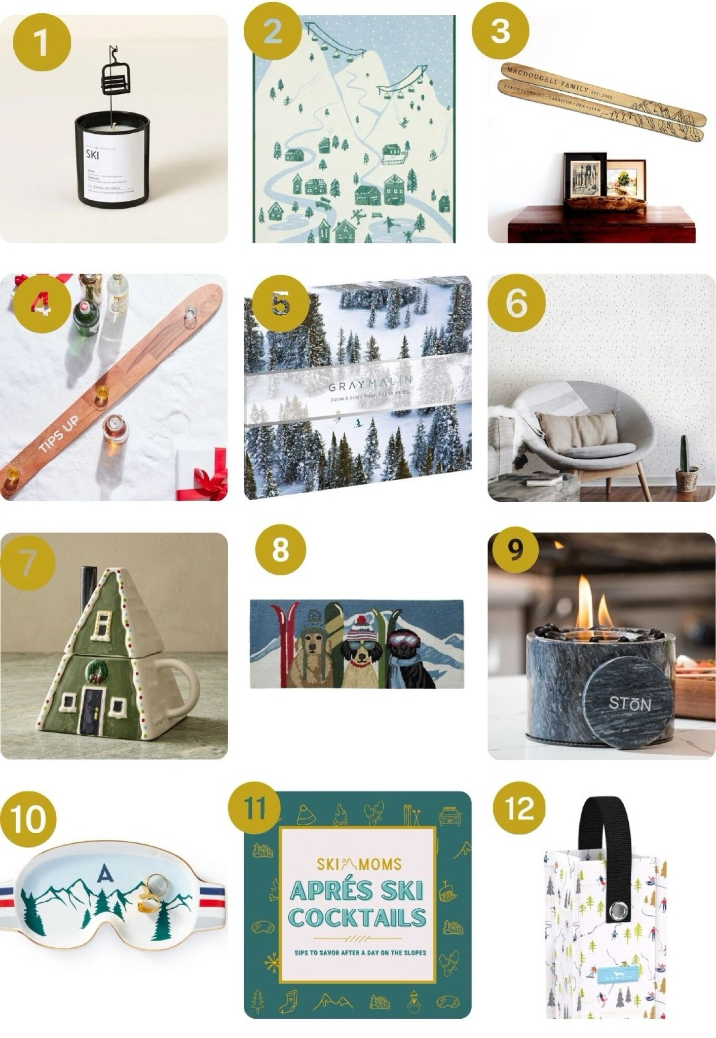 Gifts for your home with a ski theme. Perfect hostess ideas too. 

#LTKGiftGuide