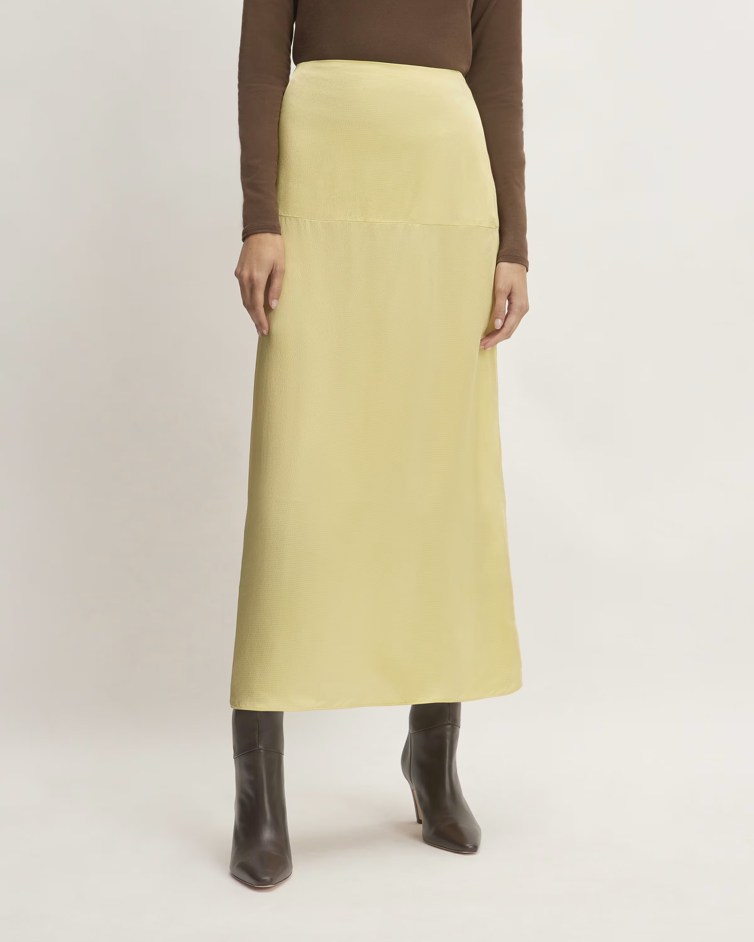 The Hammered Satin Slip Skirt | Everlane