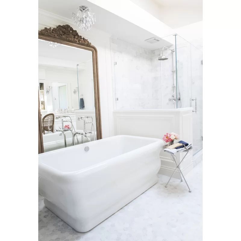 MMI6636ATO-WHI Michelangelo 66'' x 36'' Freestanding Soaking Acrylic Bathtub | Wayfair North America