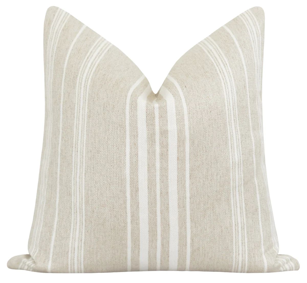 Harrod Flax Stripe Pillow | Land of Pillows