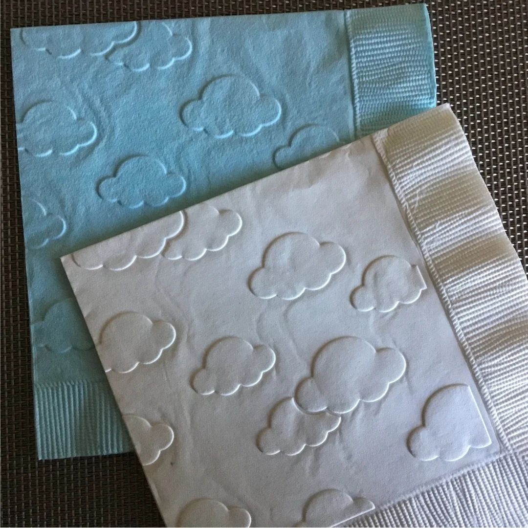Cloud Embossed Napkin Nursery Travel All Occasion - Etsy | Etsy (US)