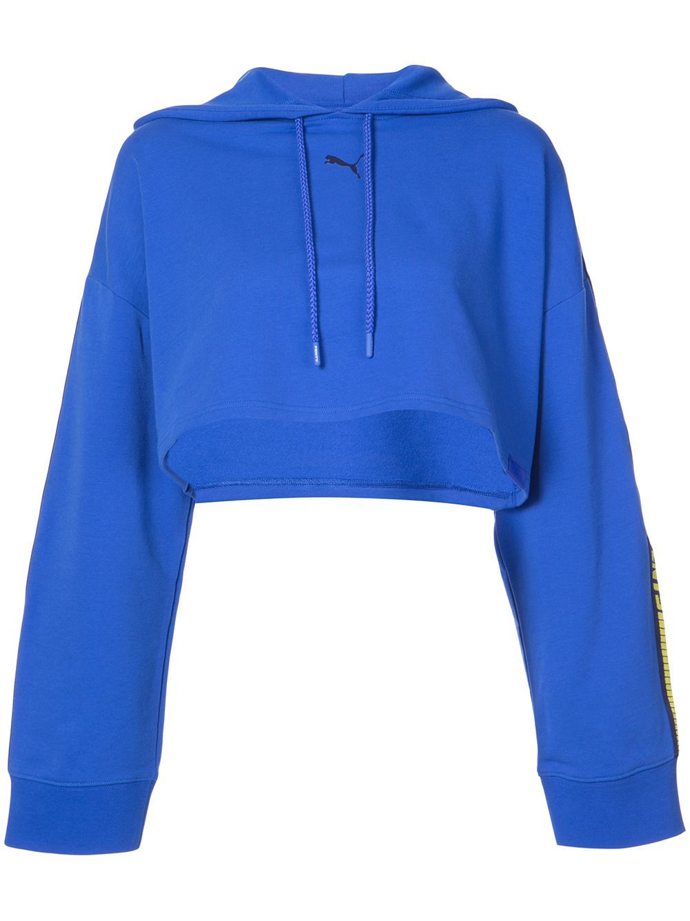 Fenty X Puma hooded LS cropped sweatshirt - Blue | FarFetch Global