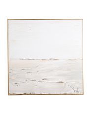 30x30 Soft Sea Abstract Gold Framed Wall Art | Marshalls