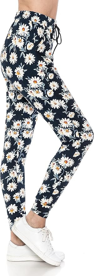 Leggings Depot Women's Popular Print High Waist Premium Jogger Track Pants(S-3X) BAT1 | Amazon (US)