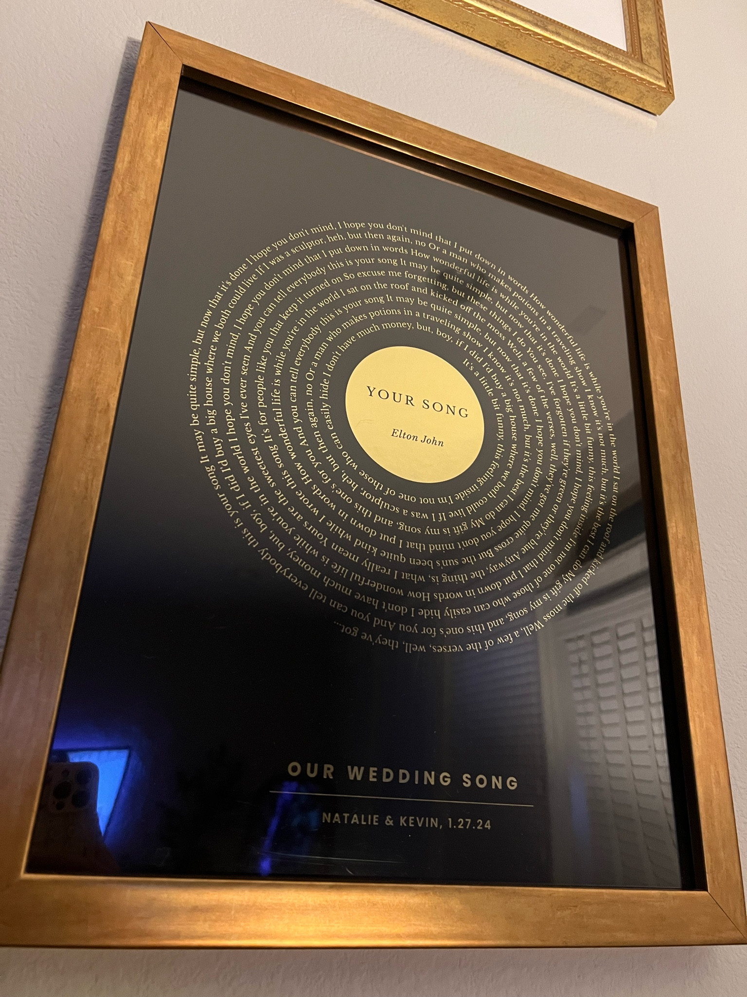 Framed art of our wedding first dance. Best gift ever! 

#LTKWedding #LTKHome #LTKFindsUnder100