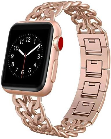 AmzAokay Replacement bands Compatible for Apple Watch Series 3 2 1 38mm 42mm, Stainless Metal Cow... | Amazon (US)