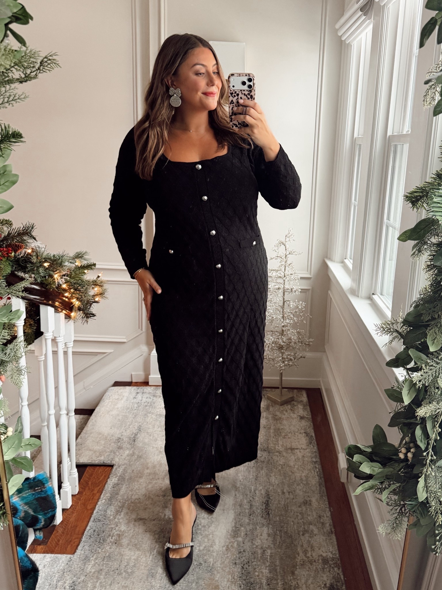 Black dress - holiday outfit - NYE outfit - party outfit - wearing size 18 in dress. Use CARALYN20 at Shapermint 

#LTKHoliday #LTKPlusSize #LTKSeasonal