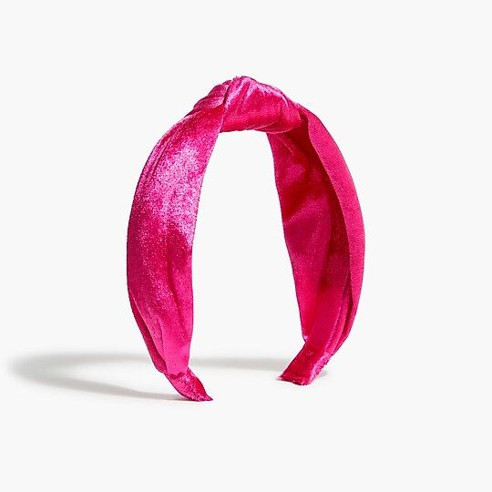Girls' sparkle velvet knotted headband | J.Crew Factory