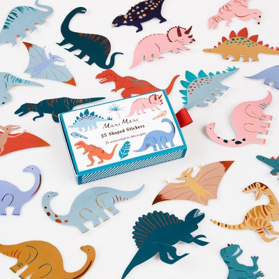 Meri Meri Dinosaur Shaped Stickers (Pack of 25) | Target