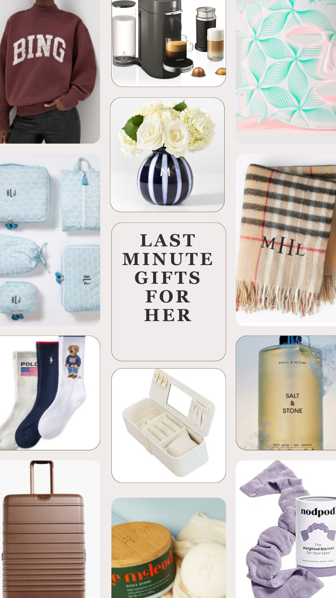 Last minute Christmas gifts for her! These are my favorite selects, and they all come in time for Christmas! Order ASAP. 

 #LTKGiftGuide #LTKHoliday #LTKSaleAlert