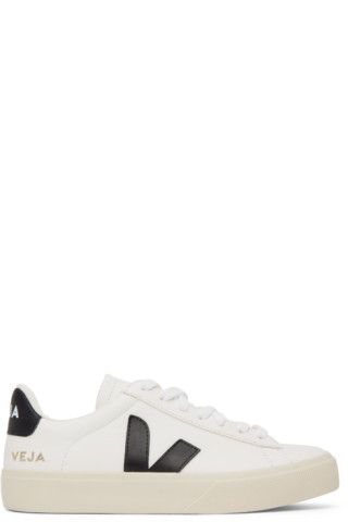 VEJA - White & Black Campo Sneakers | SSENSE