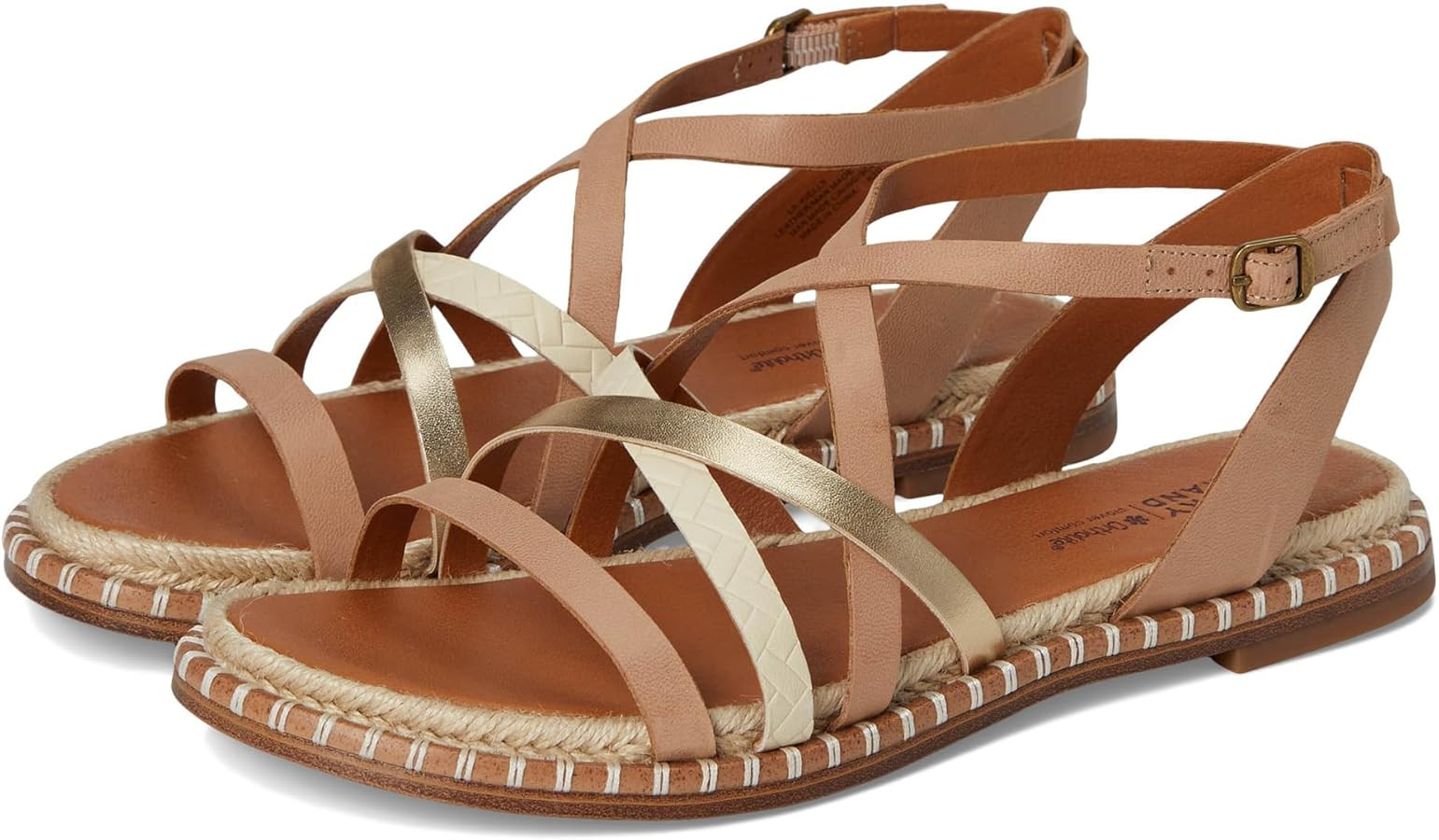 Lucky Brand Women's Kielly Cross Strap Flat Sandals | Amazon (US)
