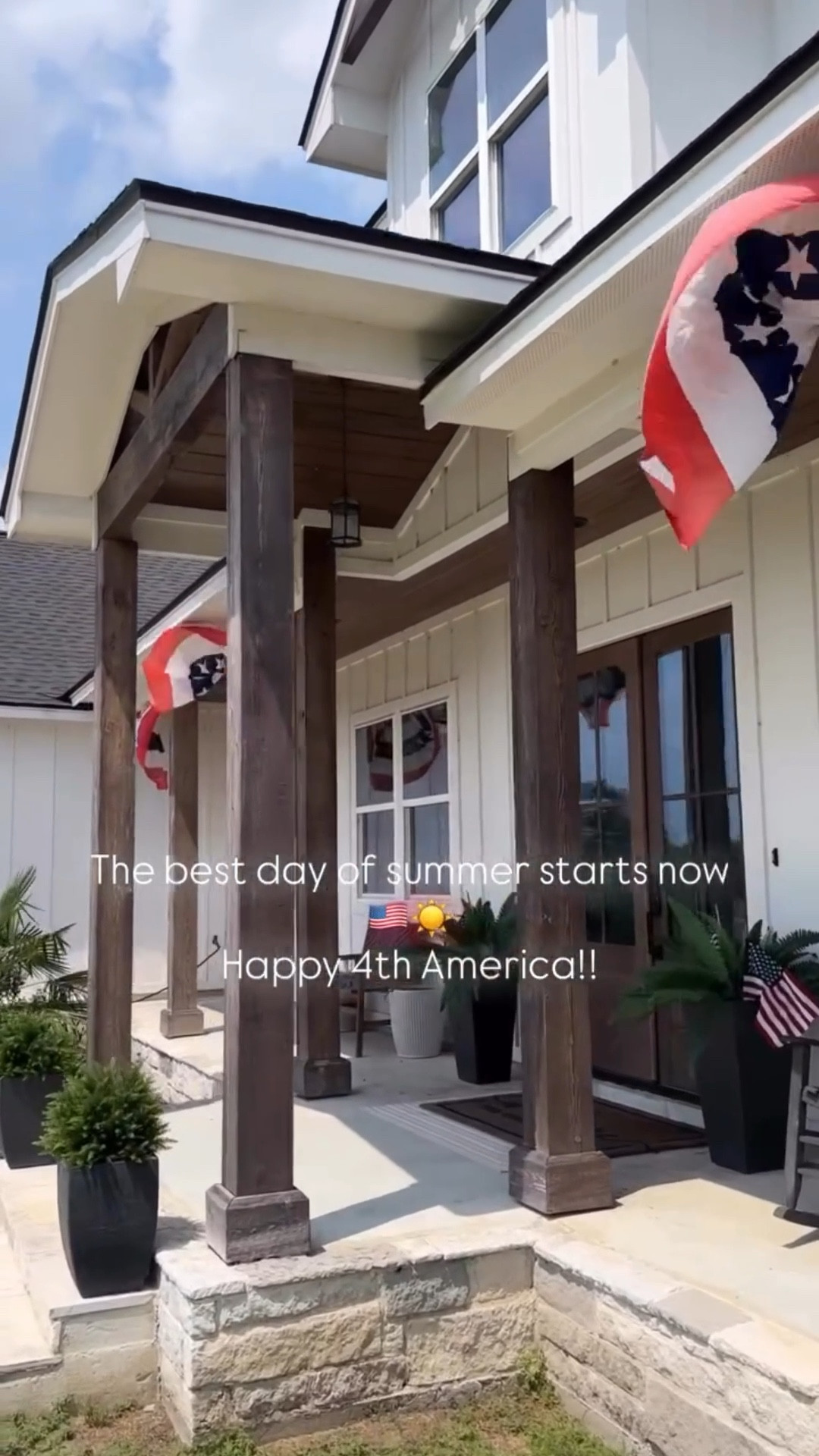Fourth of July!! 🇺🇸 

Patriotic porch | red white and blue | USA | home decor | exterior home | farmhouse 

#LTKFindsUnder50 #LTKFindsUnder100 #LTKHome