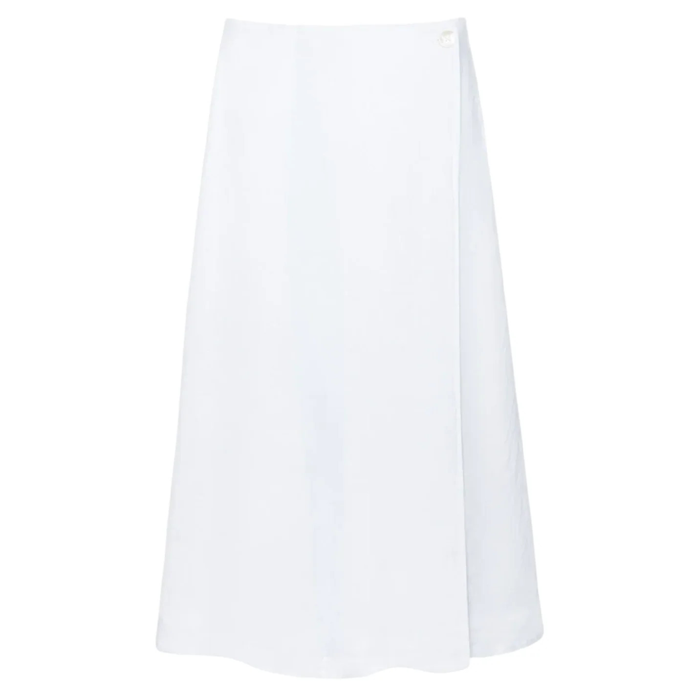 women's white linen wrap skirt | Minnow