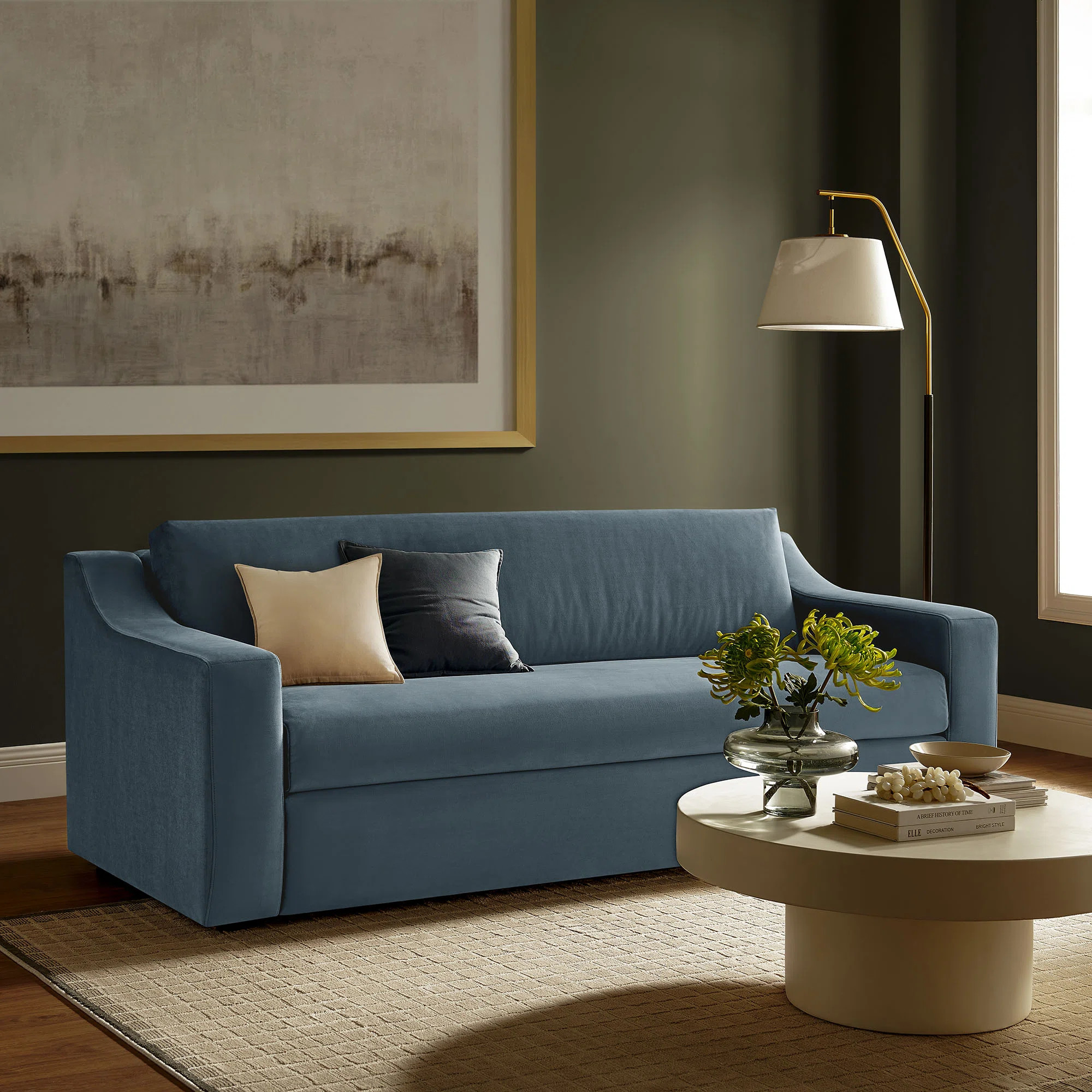 Liora Performance Velvet Sofa | Wayfair North America