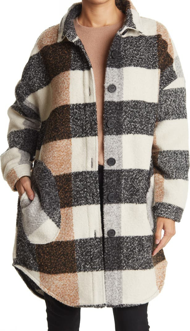 Plaid Boyfriend Shacket | Nordstrom Rack
