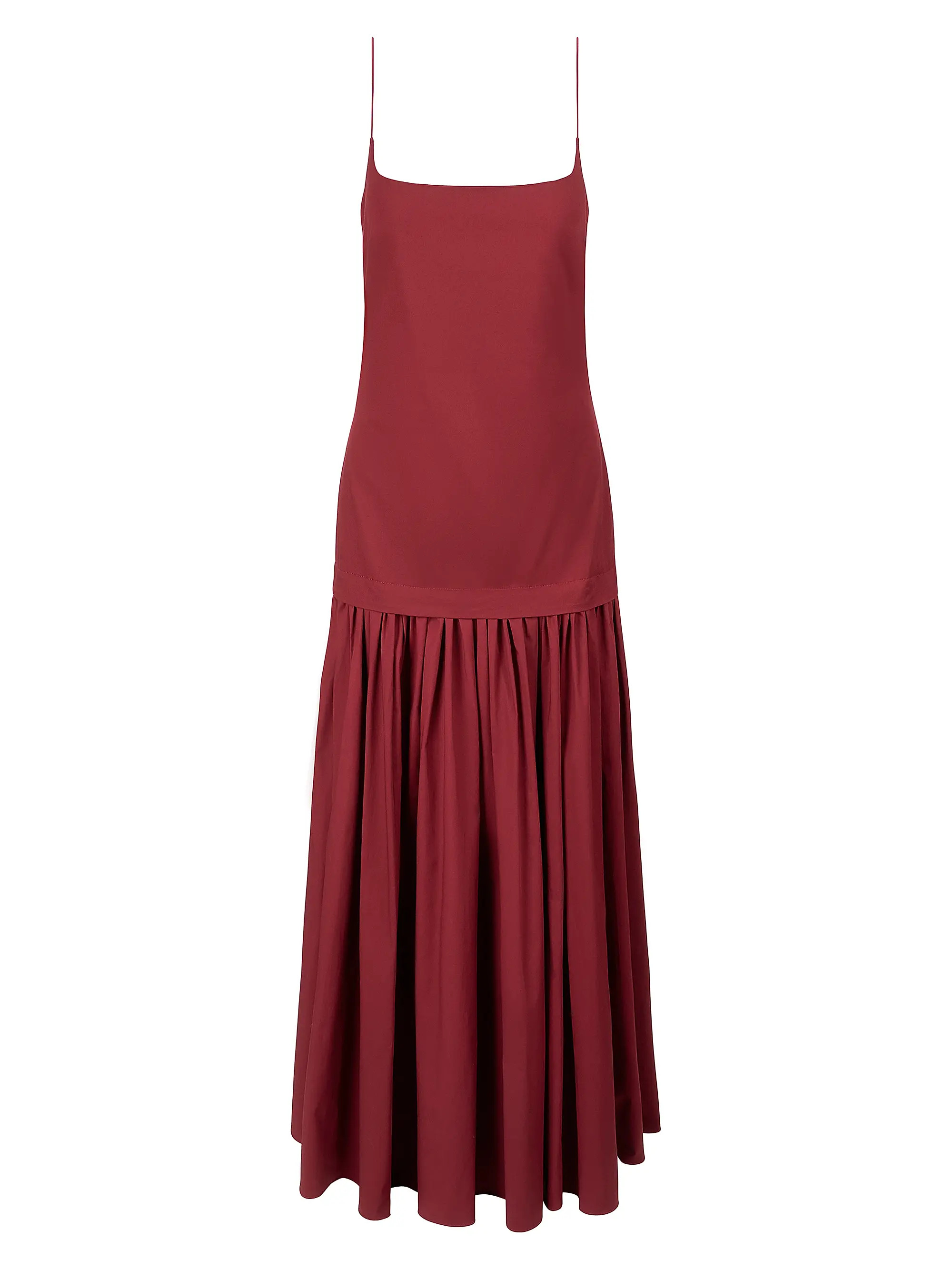 Staud Ari Poplin Drop-Waist Slipdress | Saks Fifth Avenue | Saks Fifth Avenue