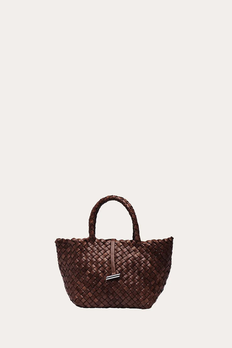 Mini Leather Basket Dark Brown | LITTLE LIFFNER