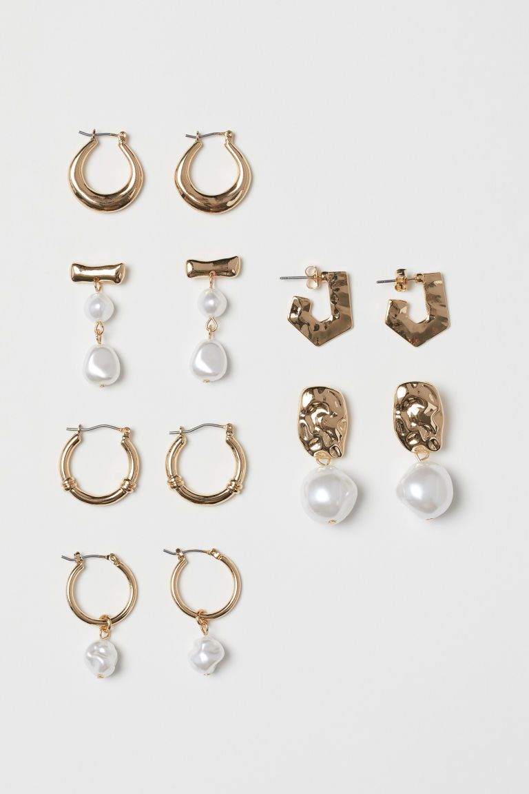 H & M - 6 Pairs Earrings - Gold | H&M (US + CA)