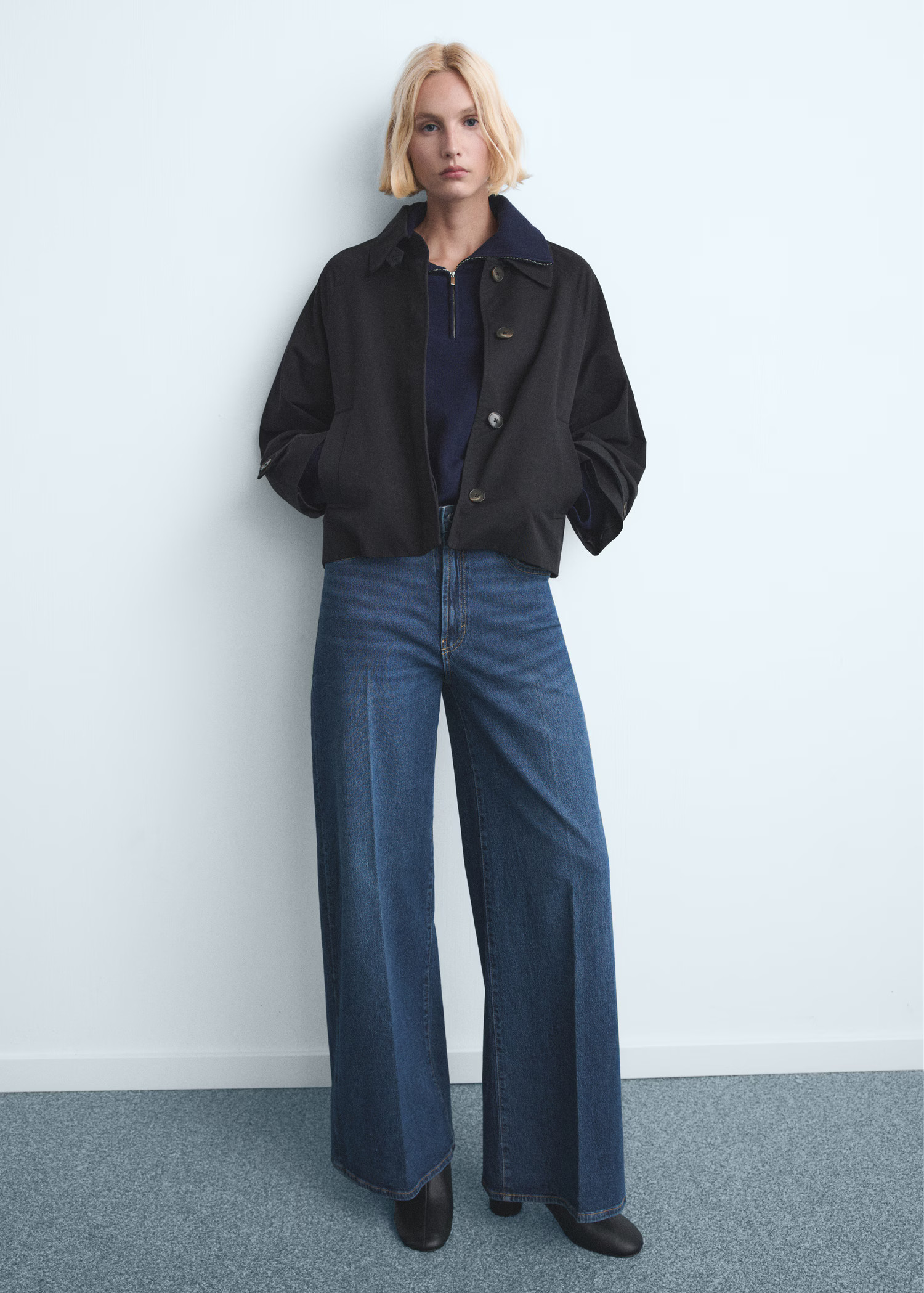 High-waisted wide-leg jeans | MANGO (UK)