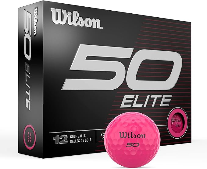 Wilson Fifty Elite Golf Balls - 12 Pack, Pink | Amazon (US)