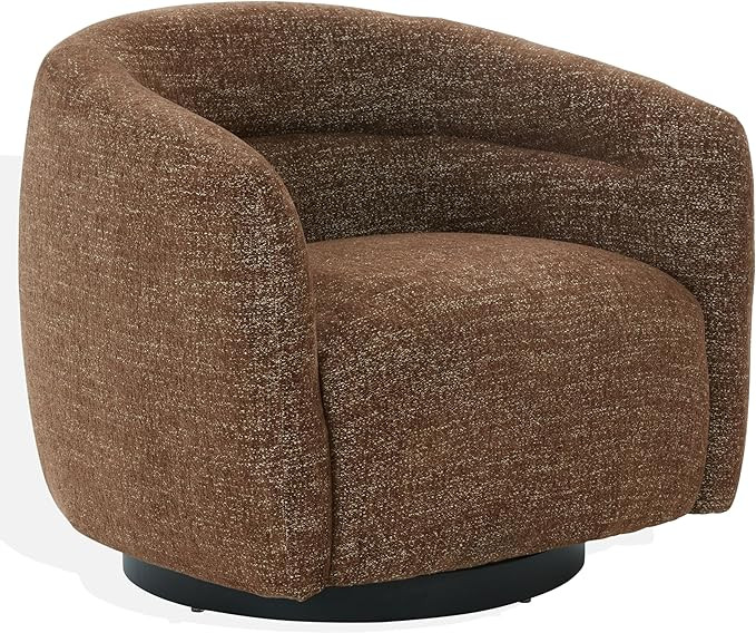 SAFAVIEH Couture Collection – Kellybryn Dark Brown Chenille Swivel Accent Chair, Fully Assemble... | Amazon (US)