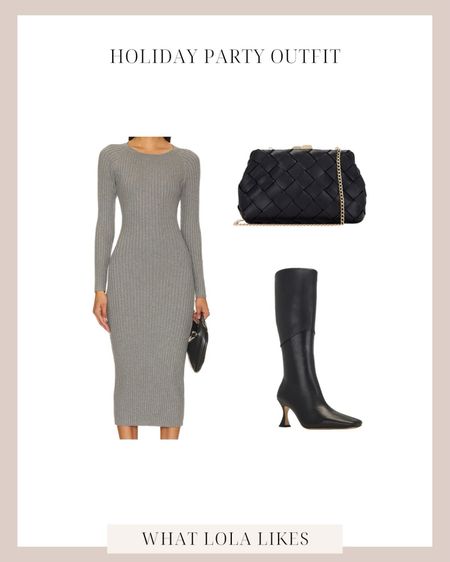 A sweater dress and boots make an easy holiday outfit!

#LTKHoliday #LTKstyletip #LTKSeasonal