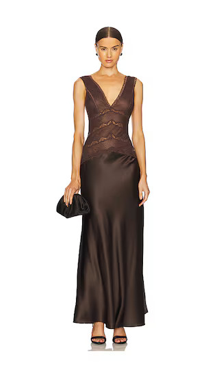 Naila Dress in Chocolate Brown | Revolve Clothing (Global)