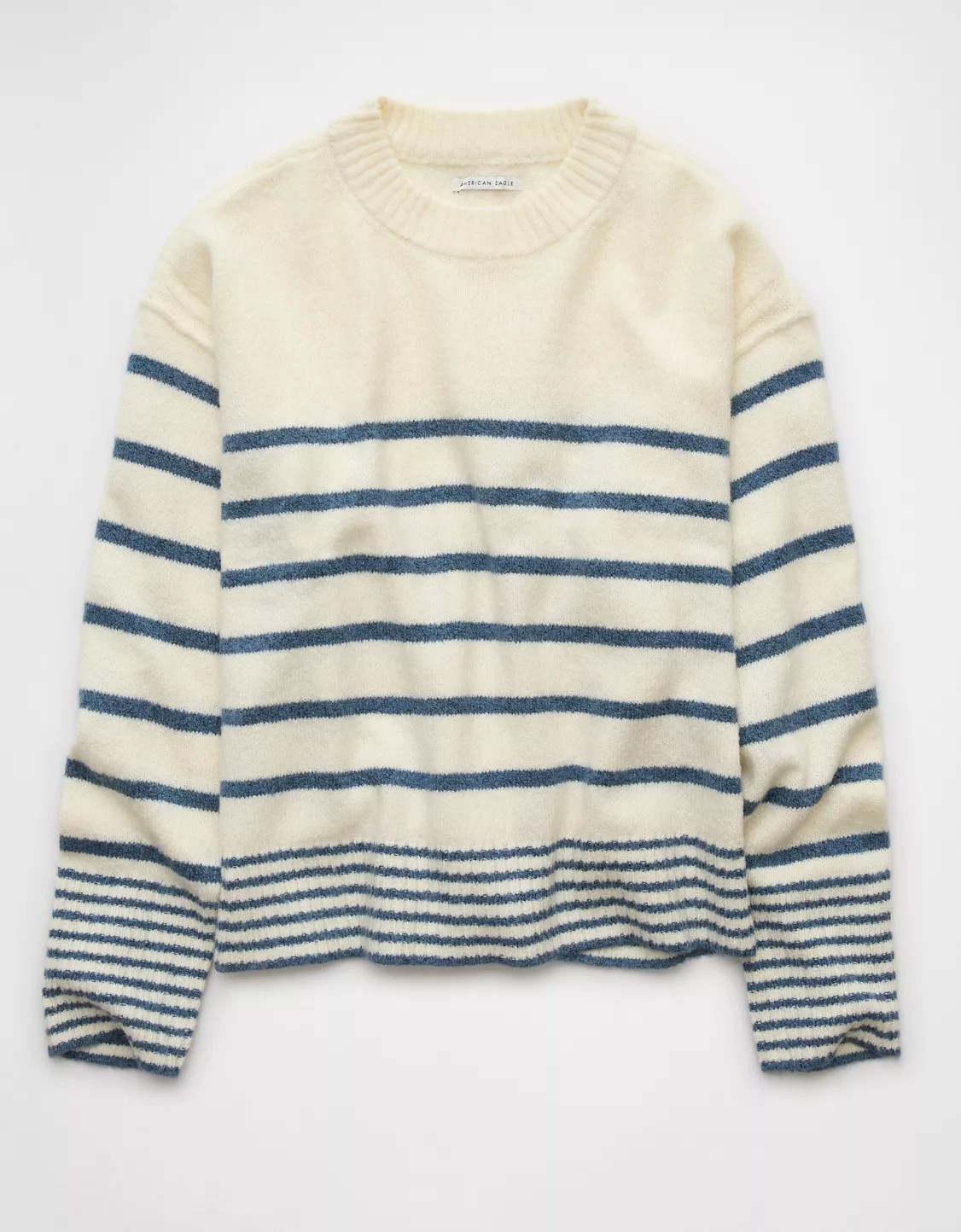 AE Whoa So Soft Striped Crew Neck Sweater | American Eagle Outfitters (US & CA)