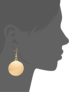 SUNLAND Handmade Teardrop Earrings with Brushed Finished Dangle Earring Brushed Gold Silver Rose ... | Amazon (US)