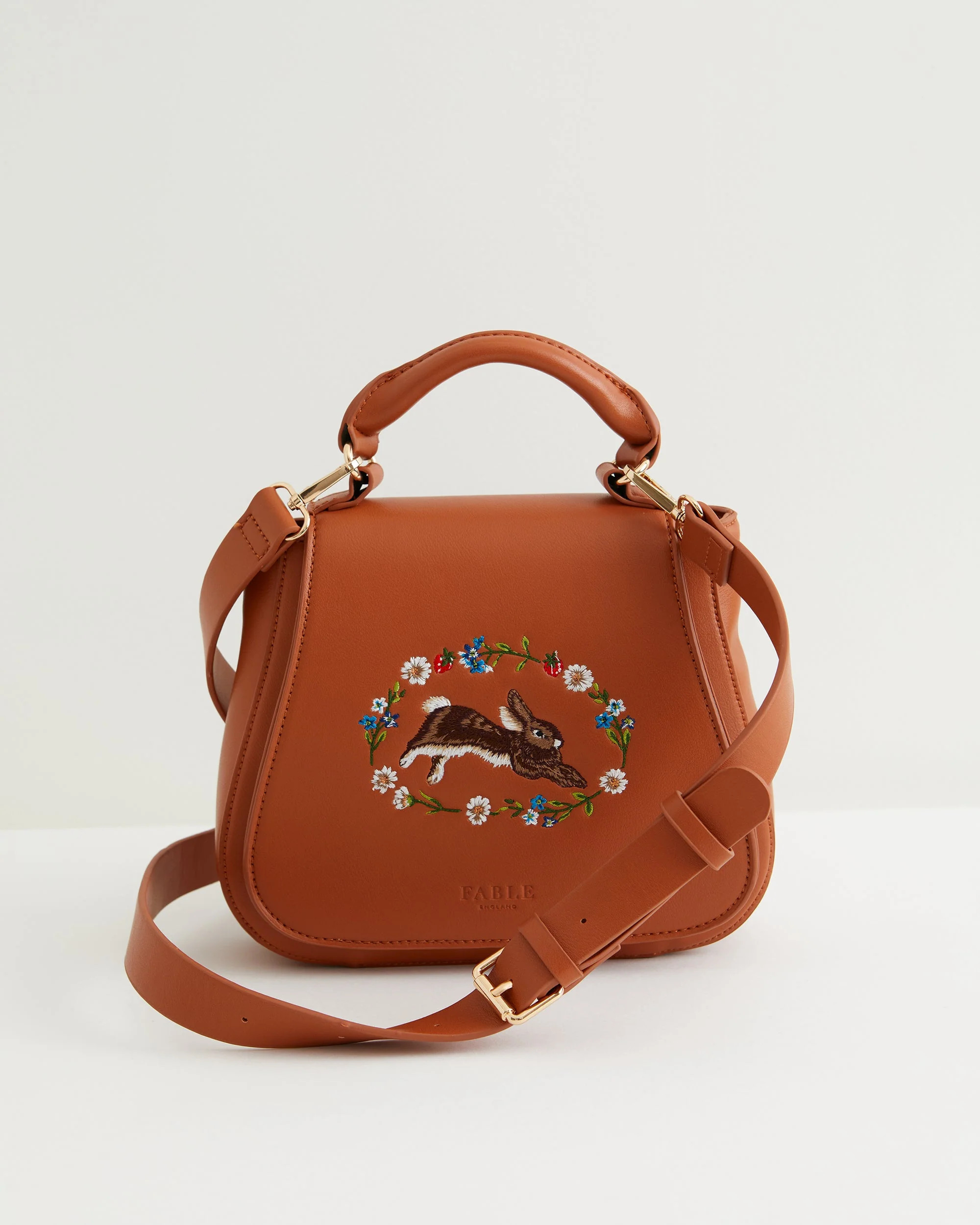 Rabbit Embroidered Mini Vintage Purse Bag | Fable England