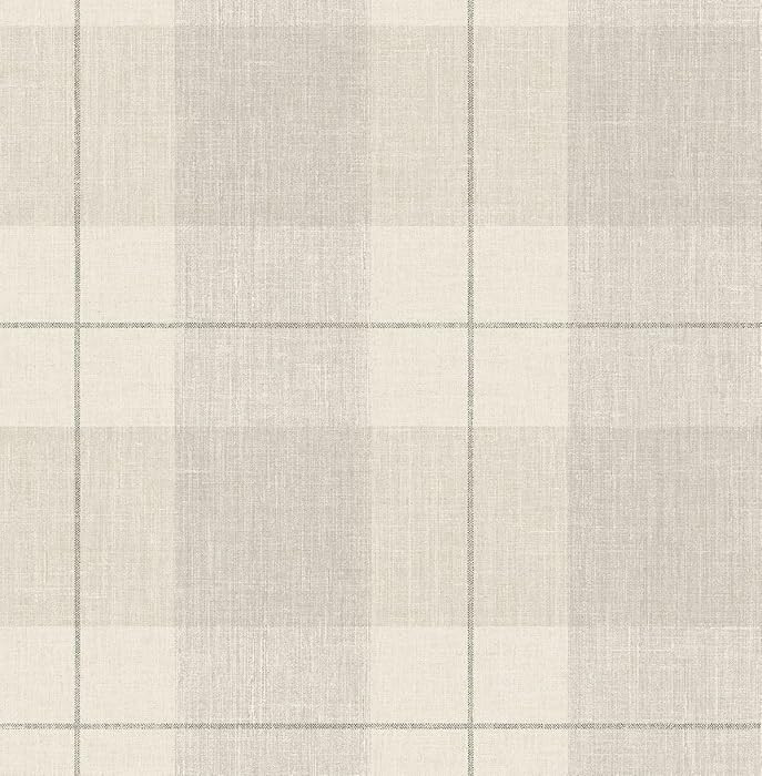 NextWall Lenox Hill Plaid Peel and Stick Wallpaper (Neutral) | Amazon (US)