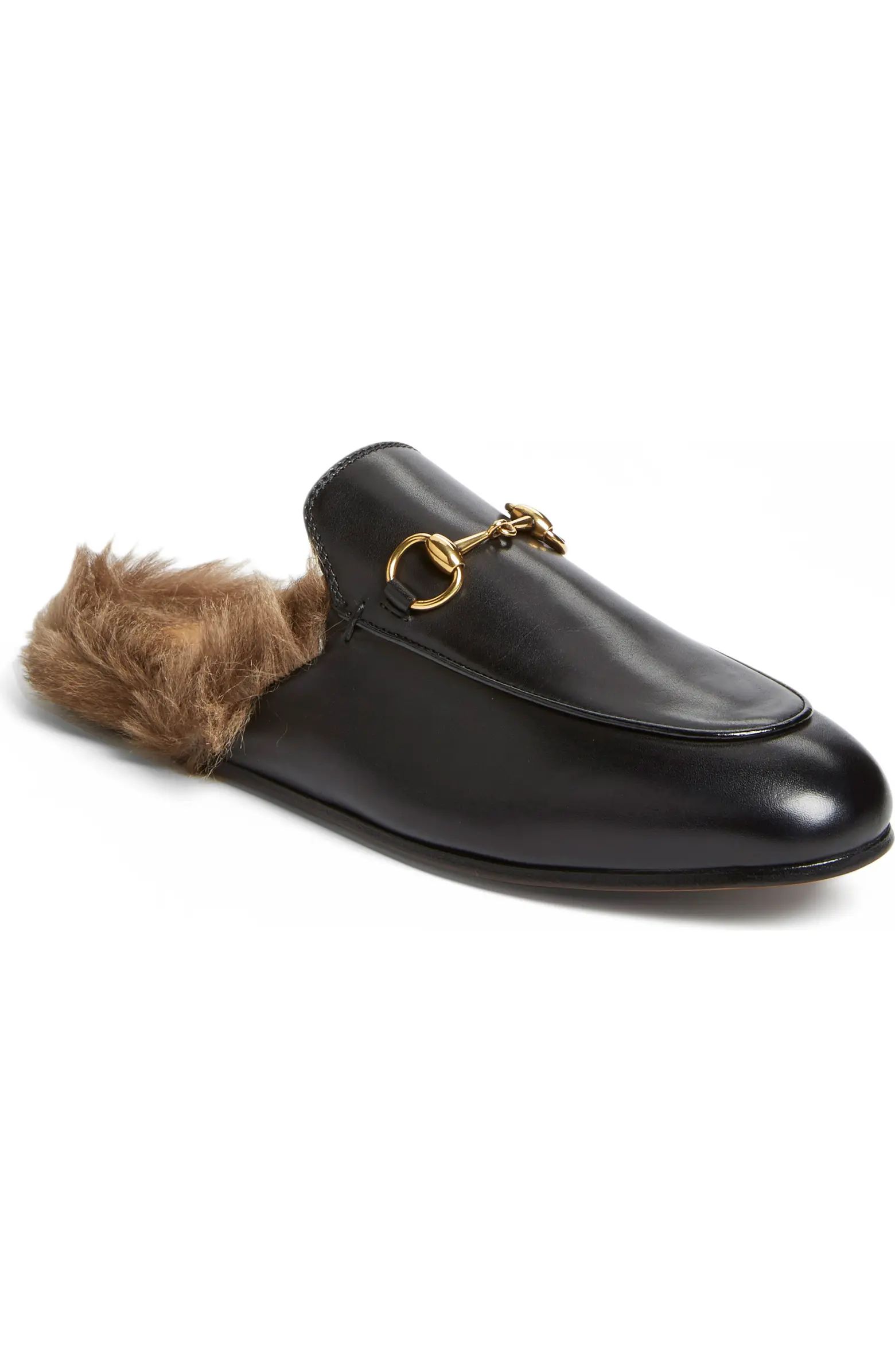 Gucci Princetown Genuine Shearling Loafer Mule (Women) | Nordstrom | Nordstrom