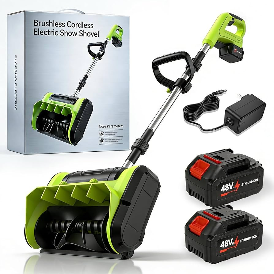 48V Cordless Snow Shovel, 13 Inch Brushless Cordless Snow Shovel, Electric Snow Blower with Direc... | Amazon (US)