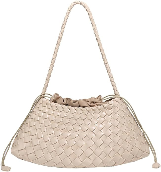 Woven Hobo Bags for Women Suede Woven Tote Bag Trendy Bucket Purse Underarm Shoulder Bag Vintage ... | Amazon (US)