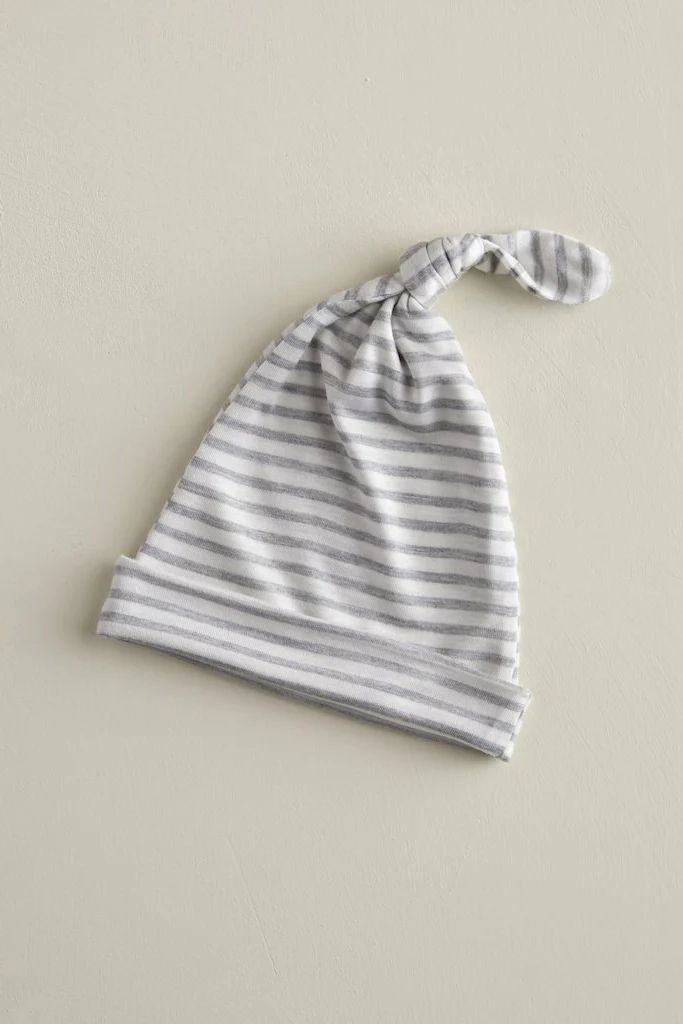 KNOTTED HAT - Natural & Grey Stripe | Solly Baby