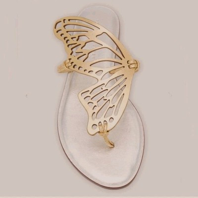 Sophia Webster Talulah Thong Sandal Cutout Butterfly Wings Gold 40 / 9 | eBay US