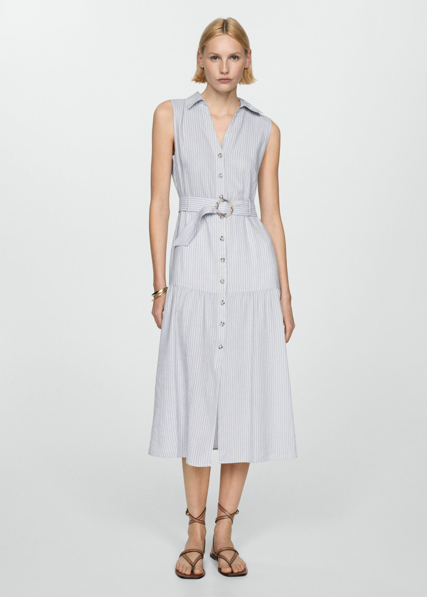 Belt shirt dress -  Women | Mango USA | MANGO (US)