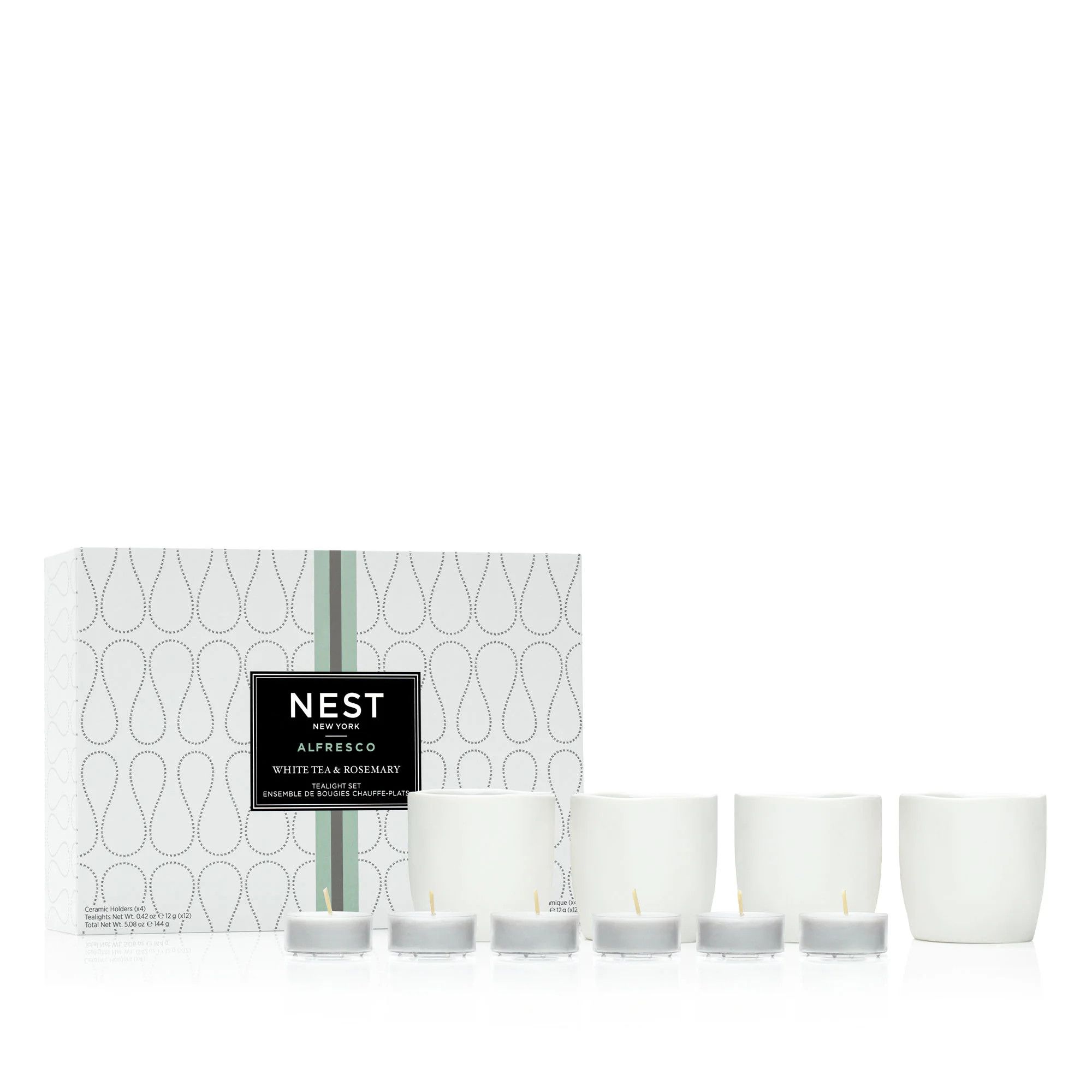 White Tea & Rosemary Alfresco Tealight Set | NEST Fragrances